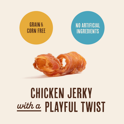 Waggin' Train Chicken Jerky Curls Dog Treats, Made with 100% Real Chicken Breasts, Two All-Natural Ingredients, High Protein Dog Treat, Easily Digestible for Big or Small Dogs